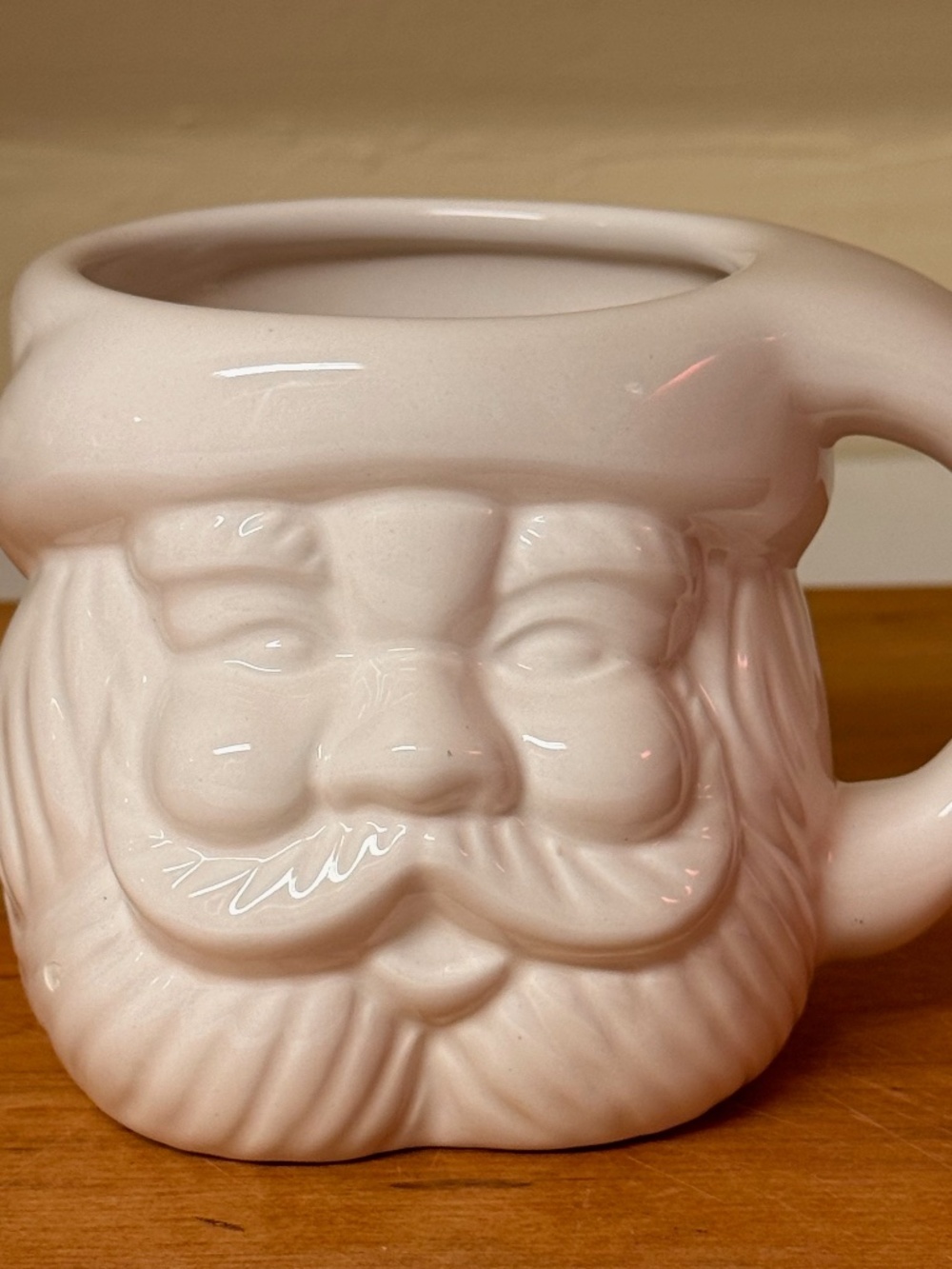 Pottery Barn White Santa Mug